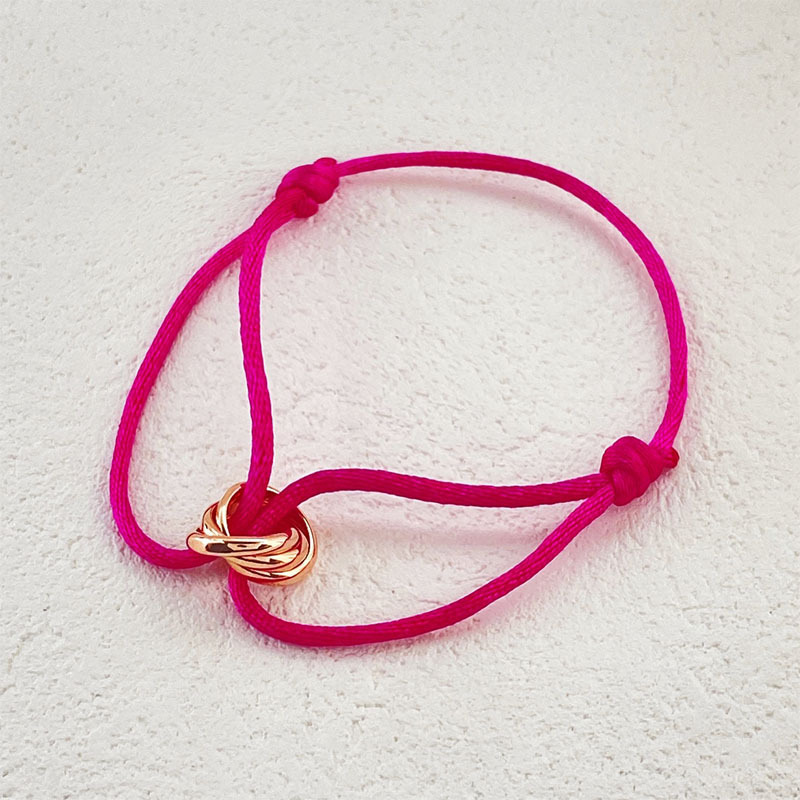 Hand-woven High-end Seamless Three-ring Zodiac Year Colorful Couple's Lucky Bracelet - Image 5