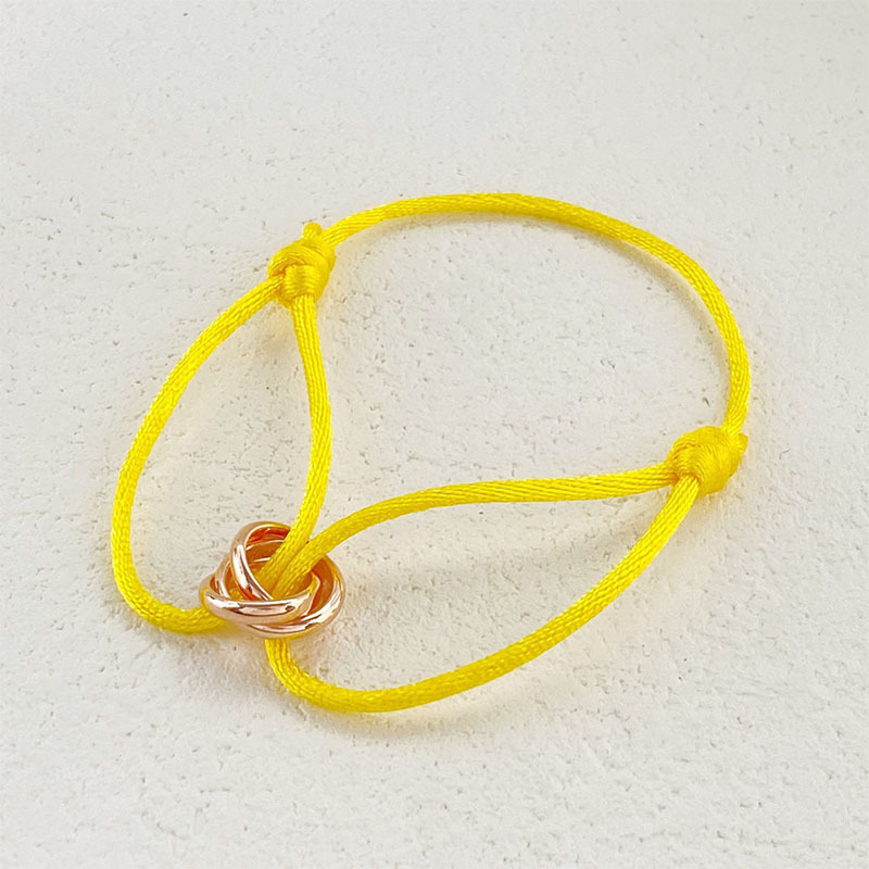 Hand-woven High-end Seamless Three-ring Zodiac Year Colorful Couple's Lucky Bracelet - Image 7