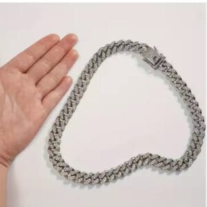 Luxury Dog Chain Collar with Rhinestones – Stylish Pet Jewelry for Small & Medium Dogs